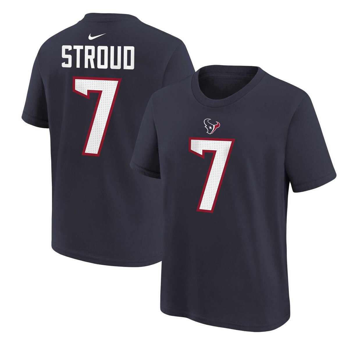 【公式グッズ】NFL テキサンズ C.J. ストラウド Tシャツ Nike ナイキ トドラー ネイビー (23 Juvenile Nike 4-7 Player N&N SST)