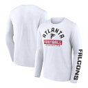 NFL ファルコンズ 長袖 Tシャツ Fanatics（ファナティクス） メンズ ホワイト (23 AI NFL Mens White Cotton LS Component)