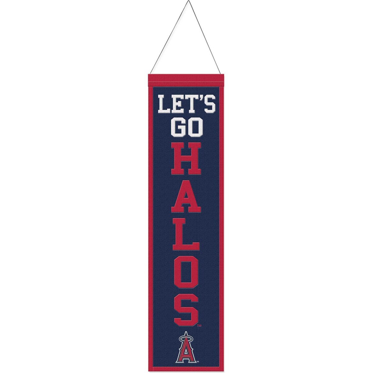 Display your Los Angeles Angels fandom tastefully by adding this WinCraft Wool Banner. Featuring the team's slogan and vibrant graphics, this banner lets everyone know who you rep every game day. The ready-to-hang feature makes it quick and easy to place wherever you feel the Los Angeles Angels vibes are needed.Measures approx. 8'' x 32''Single-sided designOfficially licensedReady to hangMaterial: 70% Wool/30% PolyesterImportedBrand: WinCraftWipe clean with a damp clothEmbroidered graphics