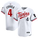【公式グッズ】MLB ツインズ カルロス・コレア リミテッド ユニフォーム Nike ナイキ メンズ ホワイト (2024 Nike Men's Limited Player Jerseys - FTF NTP Master Style)