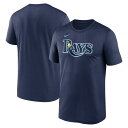 【公式グッズ】MLB レイズ Tシャツ Nike ナイキ メンズ ネイビー (Men's Nike Fuse Wordmark Legend Tee SP24)(4)