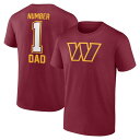 Show appreciation for Dad's care and support with this Washington Commanders Father's Day T-shirt from Fanatics Branded. The shirt features classic team graphics on the front and a bold #1 on the back, reflecting his status as the biggest fan in your life. Made from classic, breathable cotton, this shirt ensures comfort and style for your dad during the next Washington Commanders game day.Brand: Fanatics BrandedMachine wash, tumble dry lowImportedShort sleeveCrew neckOfficially licensedMaterial: 100% CottonScreen print graphics