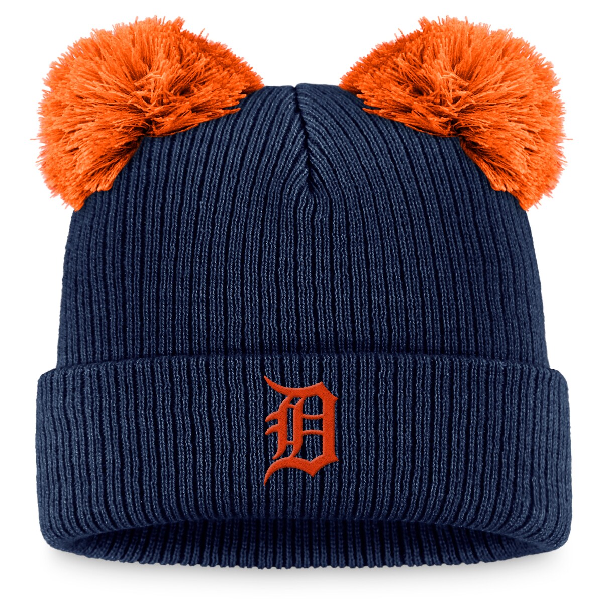 MLB タイガース ニット帽 Fanatics（ファナティクス） レディース ネイビー (MLB NUT HPB Womens Dual Pom Knit)