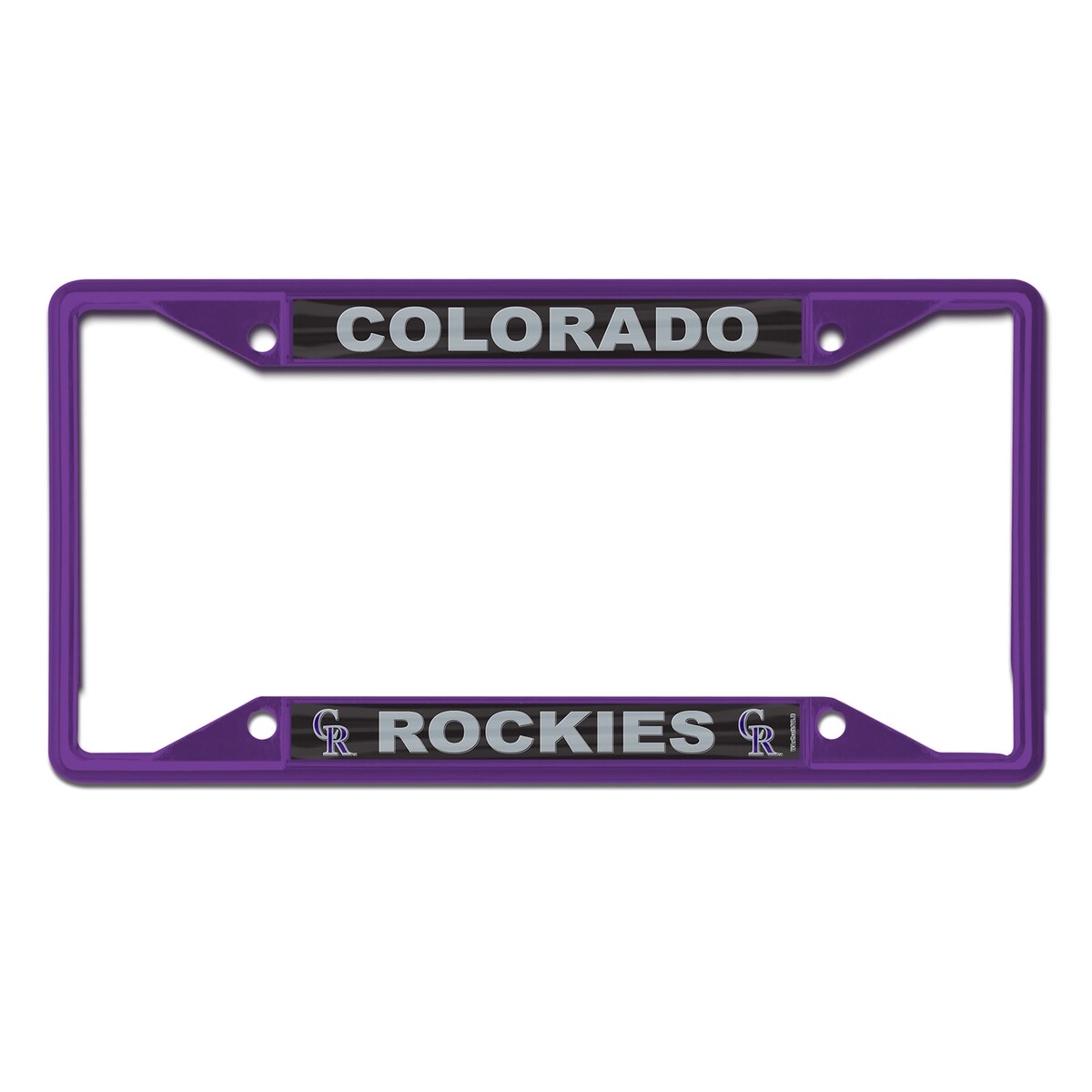 MLB ロッキーズ カー用品・カーアクセサリー ウィンクラフト (Chrome Colored License Plate Frame)