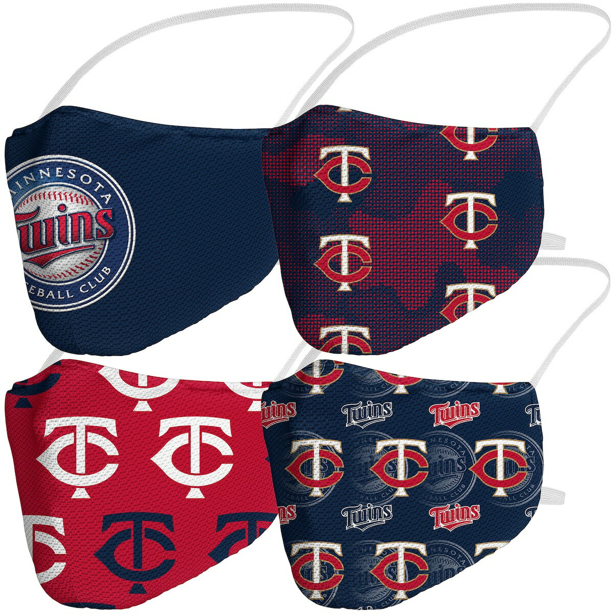 MLB ツインズ フェイスマスク Fanatics（ファナティクス） (MLB FB Team Variety 4 Pack Face Cover)