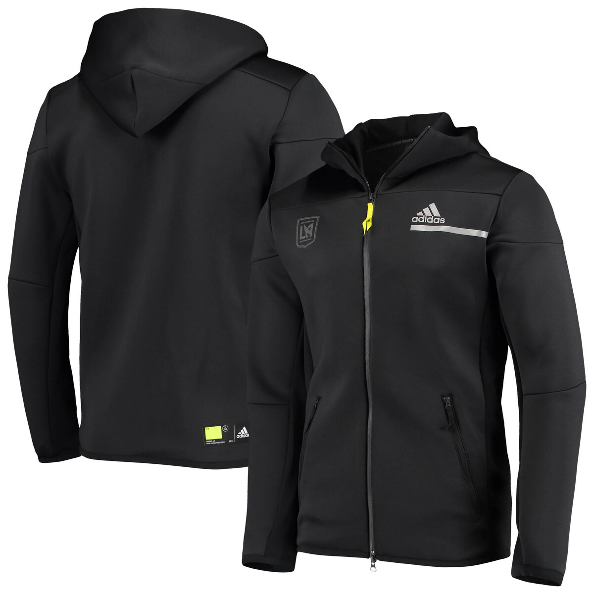 MLS LAFC フルジップアップ パーカー Adidas（アディダス） メンズ ブラック (ADI SS21 Men's ZNE Tech FZ Jacket)