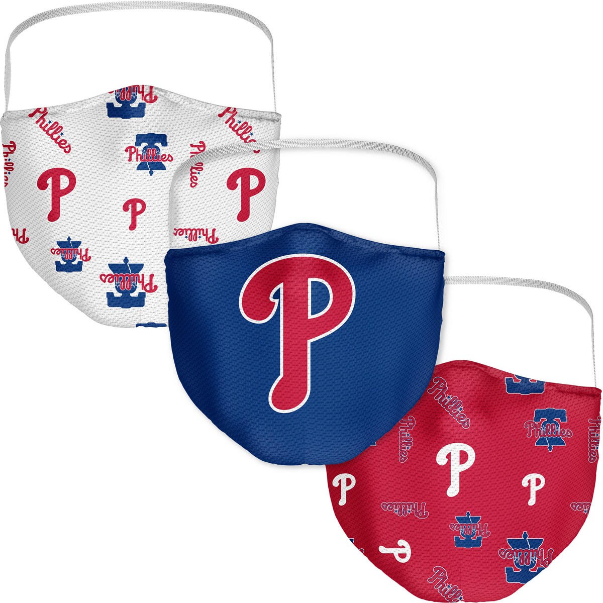 MLB フィリーズ フェイスマスク Fanatics（ファナティクス） (MLB FB Official Logo 3 Pack Face Cover)