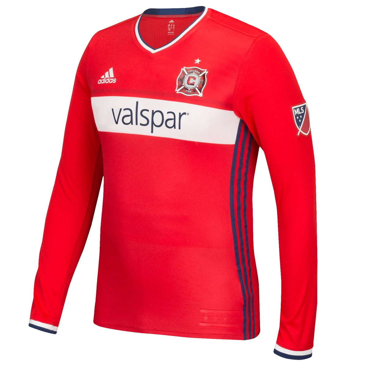 MLS シカゴ・ファイア オーセンティック ユニフォーム Adidas（アディダス） メンズ レッド (2016 Men's LS Authentic Blank Jersey)