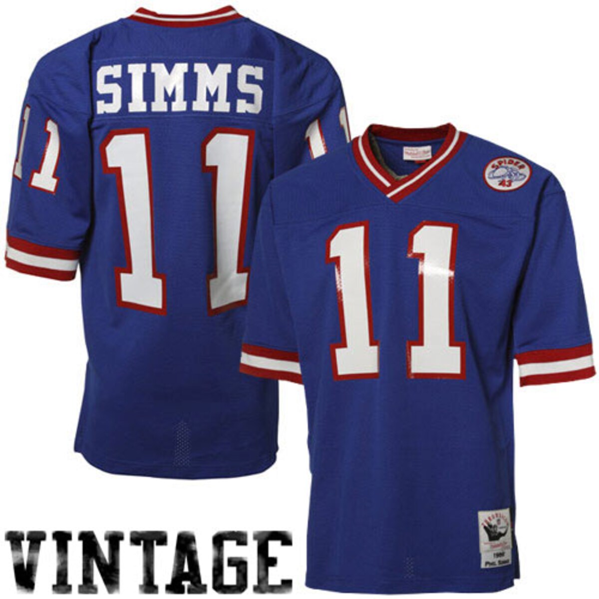 NFL ジャイアンツ フィル・シムズ オーセンティック ユニフォーム Mitchell & Ness（ミッチェル＆ネス） メンズ ロイヤル (Men's MNC Authentic Retired Player Jersey)