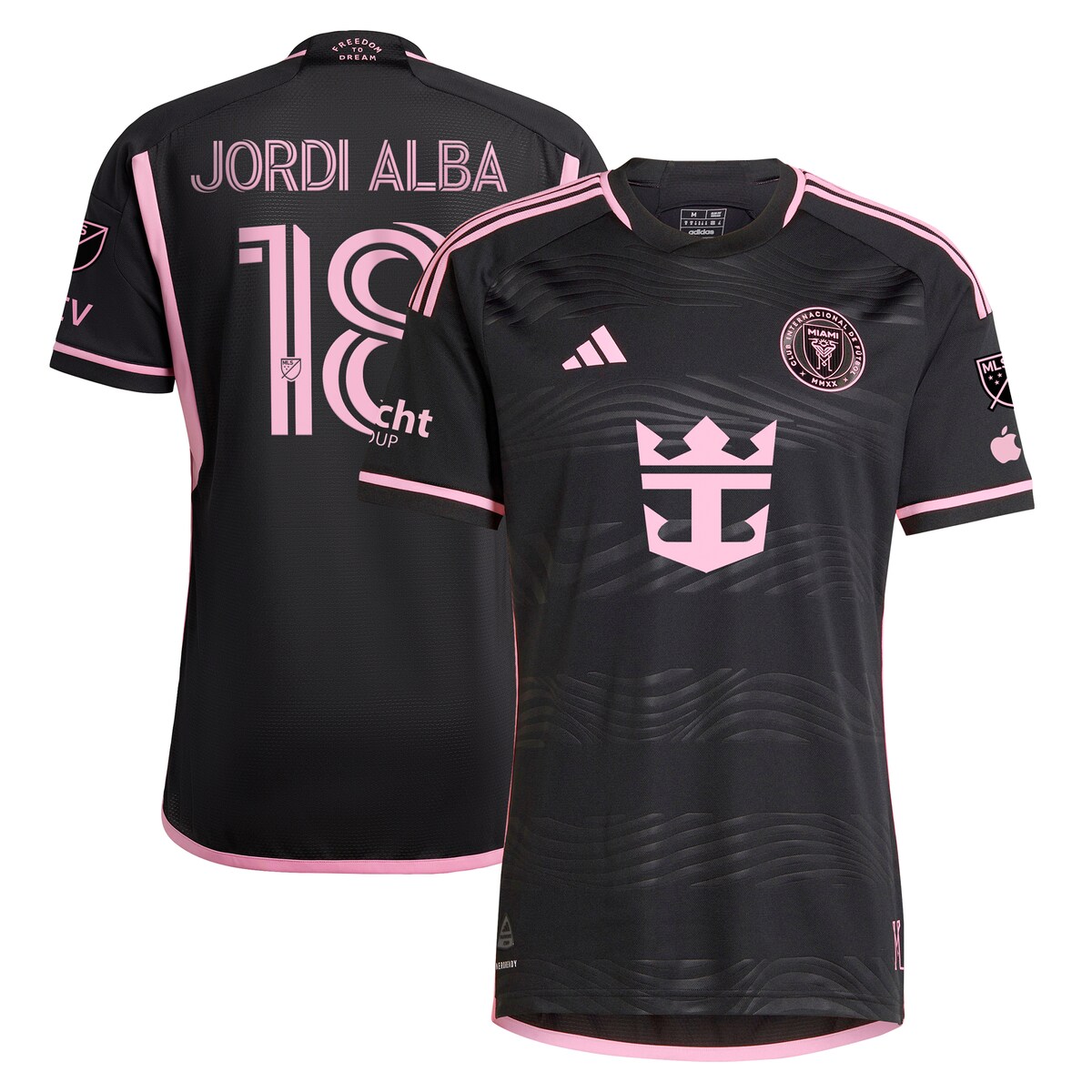 MLS インテルマイアミCF アルバ・ラモス オーセンティック ユニフォーム Adidas（アディダス） メンズ ブラック (ADI 2023/24 Men's Authentic Jersey - Player)