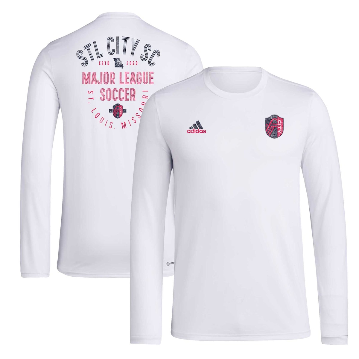 MLS セントルイス・シティSC 長袖 Tシャツ Adidas（アディダス） メンズ ホワイト (ADI S24 Men's Local Stoic LS Tee)