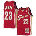 【公式グッズ】NBA キャバリアーズ レブロン・ジェームズ ユニフォーム Mitchell & Ness(ミッチェル&ネス) キッズ レッド (MNC HWC Youth Swingman Jerseys)