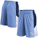 エントリーでポイント 5倍【公式グッズ】MLB レイズ カジュアル ショーツ Fanatics(ファナティクス) メンズ ライトブルー (MEN'S LEG PRIMARY SHORT MLB)