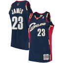 NBA キャバリアーズ レブロン・ジェームズ ユニフォーム Mitchell & Ness(ミッチェル&ネス) メンズ ネイビー (MNC NBA HWC Me...