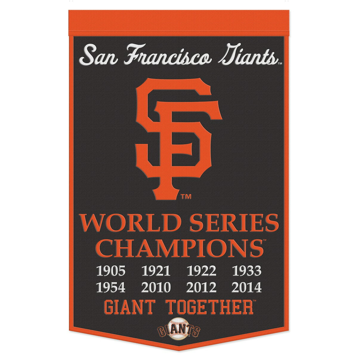 Pay homage to the storied history of the San Francisco Giants with this 24" x 38" Championship banner from WinCraft. It ...