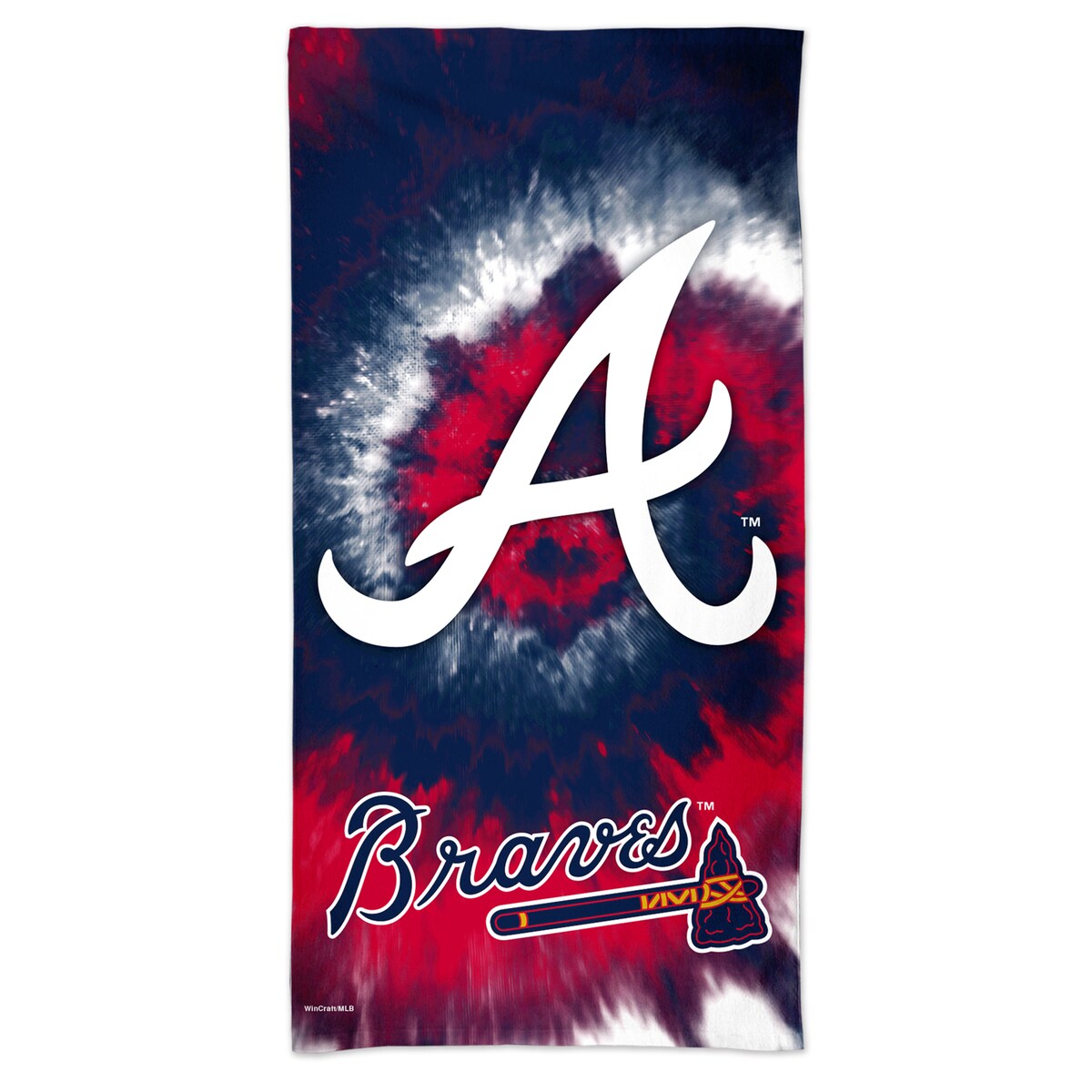 MLB ブレーブス バスタオル ウィンクラフト (30x60 Spectra Beach Towel-Tie Dye)