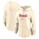 【公式グッズ】MLB エンゼルス プルオーバー パーカー Nike/ナイキ レディース クリーム (Women's NIKE CC Pregame Pullover Hood)