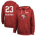 【公式グッズ】NFL 49ers クリスチャン・マキャフリー プルオーバー パーカー Majestic(マジェスティック) レディース スカーレット (Wome...