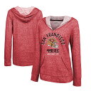 NFL 49ers Vネック プルオーバー パーカー Majestic(マジェスティック) レディース スカーレット (24 Womens SB58 Bound...