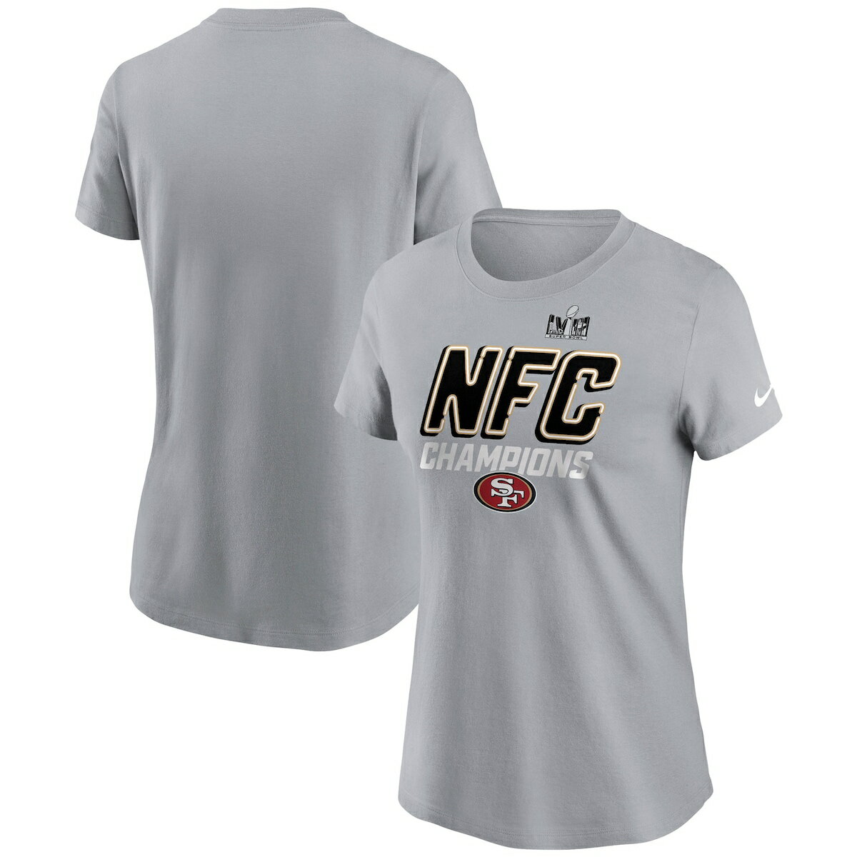 NFL 49ers TVc Nike iCL fB[X OC (24 Womens Nike Conference Champs Iconic SS Tee)