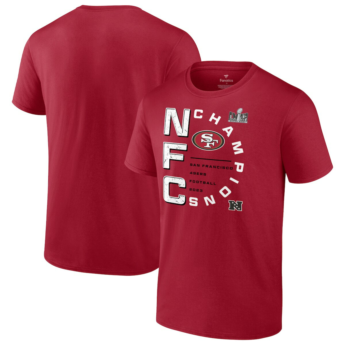 NFL 49ers Tシャツ Fanatics（ファナティクス） メンズ スカーレット (MEN'S NFL 24 RIGHT SIDE DRAW CC)