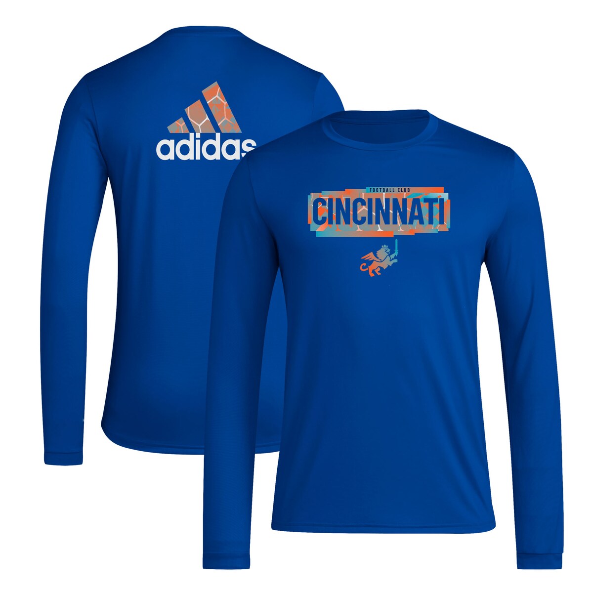 MLS FCシンシナティ 長袖 Tシャツ Adidas(アディダス) メンズ ブルー (ADI S24 Men's Local Pop LS Tee)