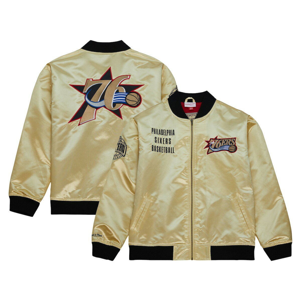 Represent the Philadelphia 76ers in regal style when you sport this Team OG 2.0 Vintage Logo jacket. Mitchell & Ness des...