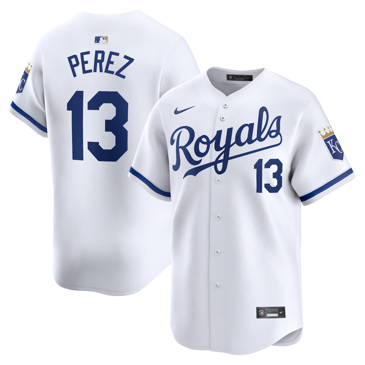 MLB ロイヤルズ サルバドール・ペレス ホーム リミテッド ユニフォーム Nike ナイキ メンズ ホワイト (2024 Nike Men's Limited Player Jerseys - FTF NTP Master Style)