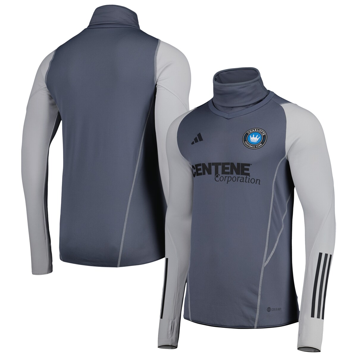 【公式グッズ】MLS シャーロットFC トレーナー Adidas(アディダス) メンズ グレイ (ADI S23 Men's Warm Top)