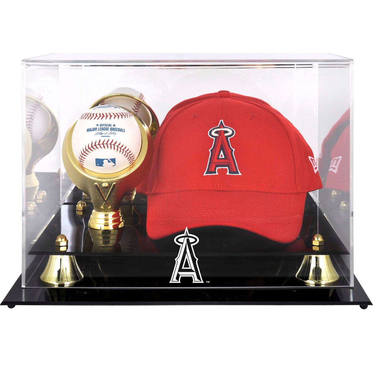 MLB エンゼルス コレクタブル用 野球ボールケース（ボール無し） Fanatics（ファナティクス） (Acrylic Cap/Baseball Logo Display Case)