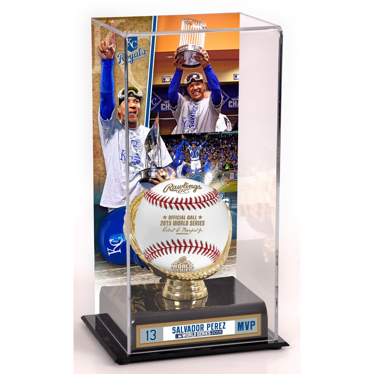 MLB ロイヤルズ サルバドール・ペレス コレクタブル用 野球ボールケース（ボール無し） Fanatics（ファナティクス） (WS15 Gold Glove MVP Case w Image)