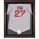 The Boston Red Sox brown framed logo jersey display case opens on hinges and is easily wall-mounted. It comes with a 24'' clear acrylic rod to display a collectible jersey. This case is constructed with a durable, high-strength injection mold backing, encased by a beautiful wood frame and features an engraved team logo on the front. Officially licensed by Major League Baseball. The inner dimensions of the case are 38'' x 29 1/2''x 3'' with the outer measurements of 42'' x 34 1/2'' x 3 1/2''. Memorabilia sold separately.Made in the USAOfficially licensedMemorabilia sold separatelyBrand: Fanatics Authentic