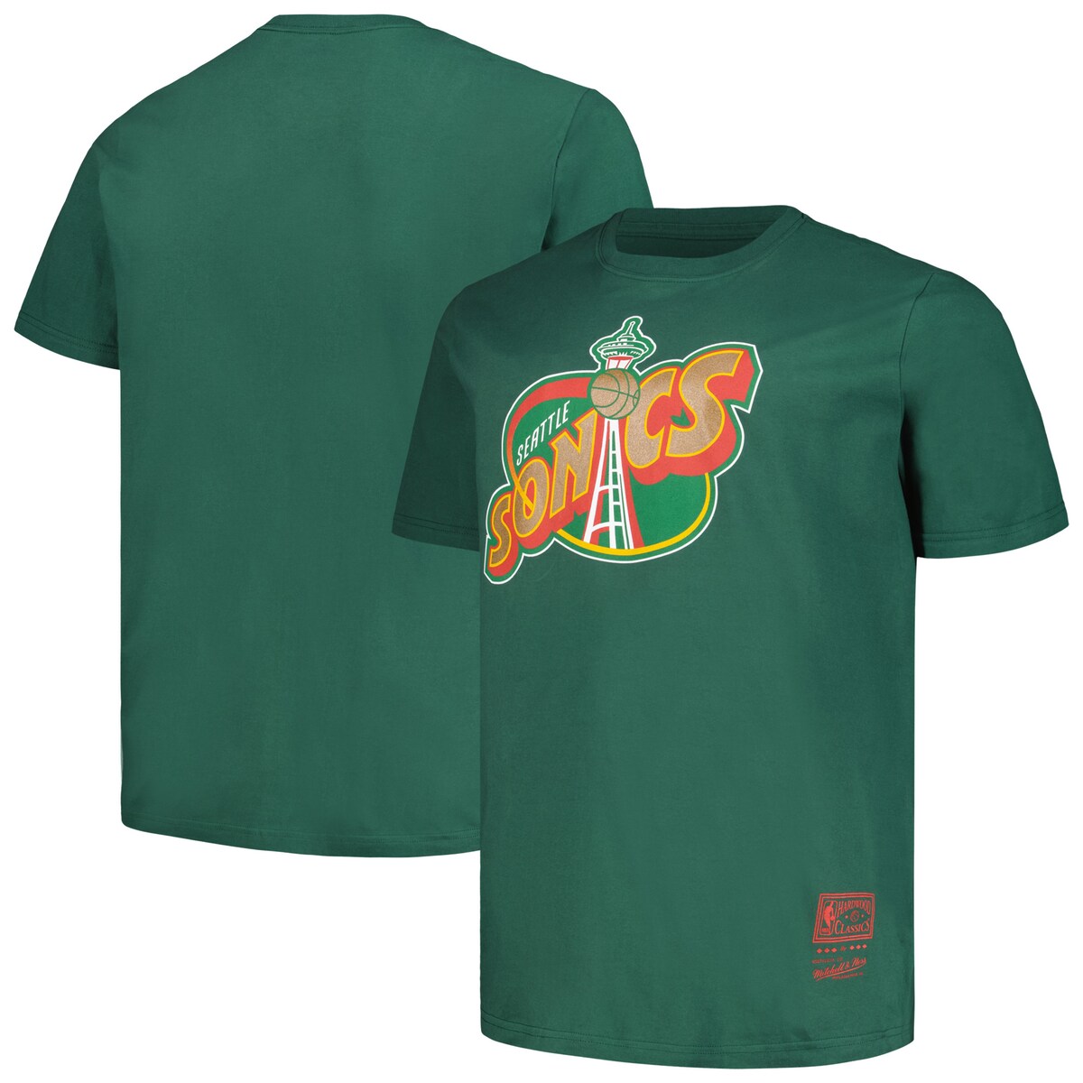 NBA スーパーソニックス Tシャツ Mitchell & Ness(ミッチェル&ネス) メンズ グリーン (NBA BNS Men's PRF Mitchell & Ness HWC Vintage Logo B&T SS Tee)