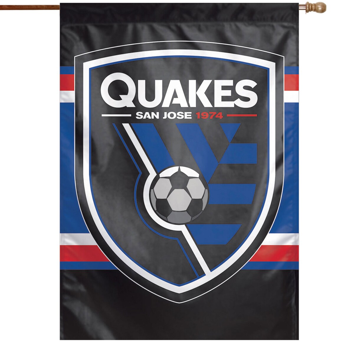 MLS アースクエイクス フラッグ ウィンクラフト (WCR 28x40 Two Sided Vertical Flag)