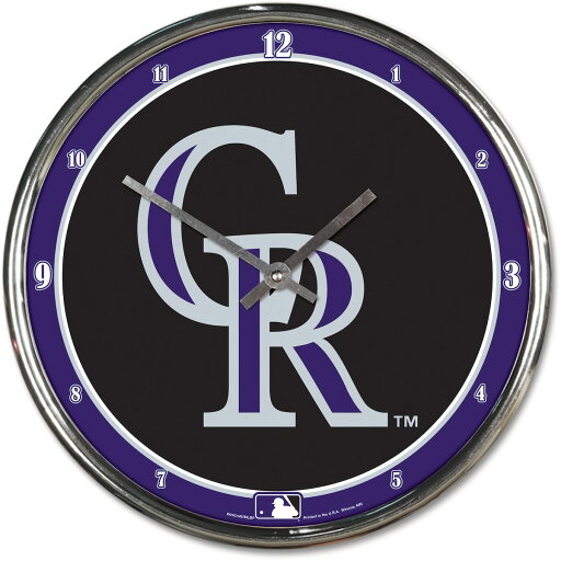 MLB ロッキーズ 掛け時計 ウィンクラフト (Chrome Wall Clock) MLB ロッキーズ 掛け時計 ウィンクラフト (Chrome Wall Clock)