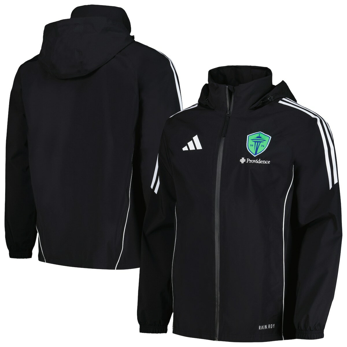 MLS サウンダーズFC ジャケット Adidas（アディダス） メンズ ブラック (ADI Men's TIRO24 Rain Jacket)