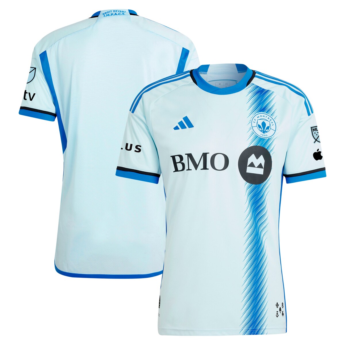MLS CFモントリオール オーセンティック ユニフォーム Adidas（アディダス） メンズ ライトブルー (S24/25 CF MONTREAL AWAY JERSEY AUTHENTIC)