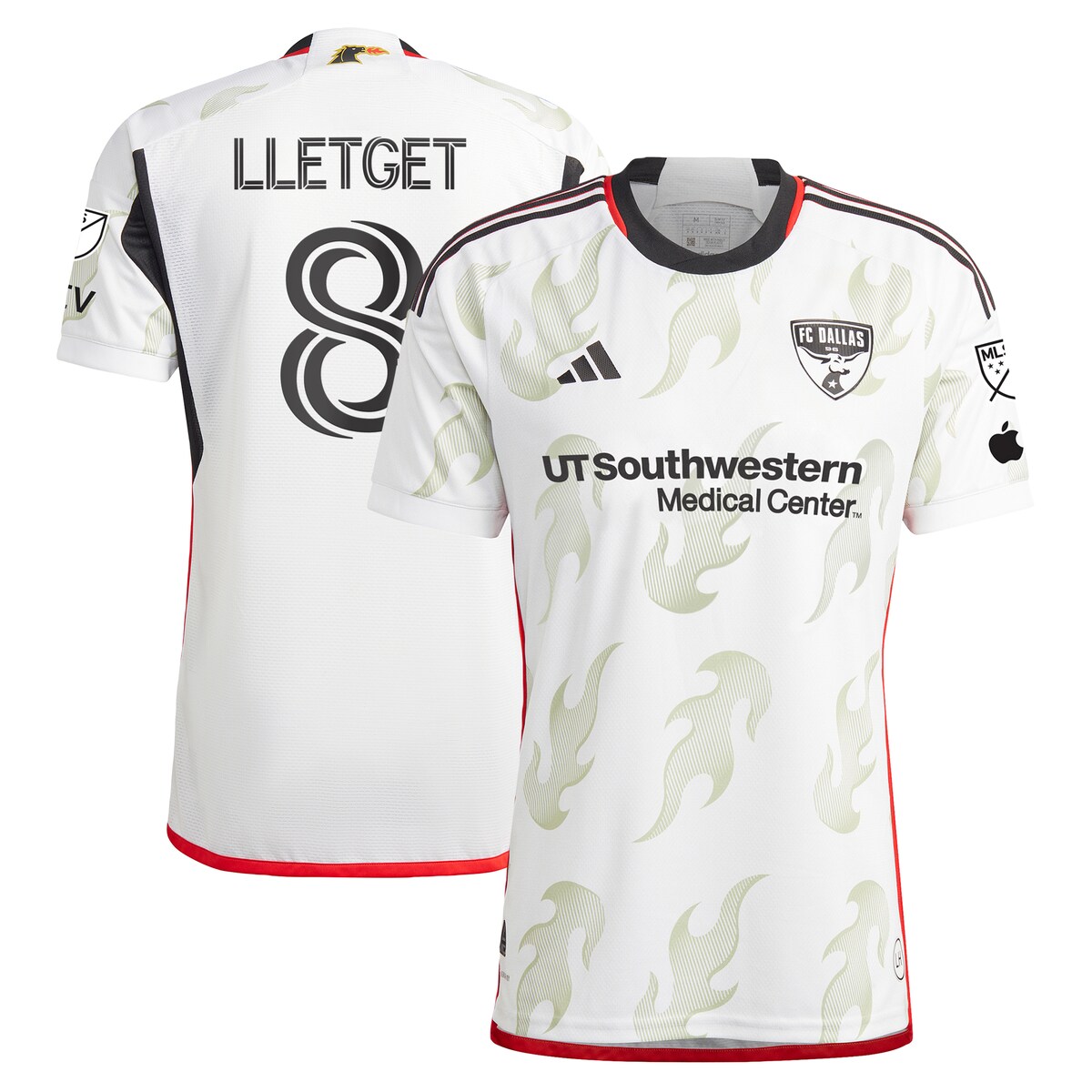 MLS FCダラス レトゲット オーセンティック ユニフォーム Adidas（アディダス） メンズ ホワイト (ADI 2024/25 Men's Authentic Jersey - Player)