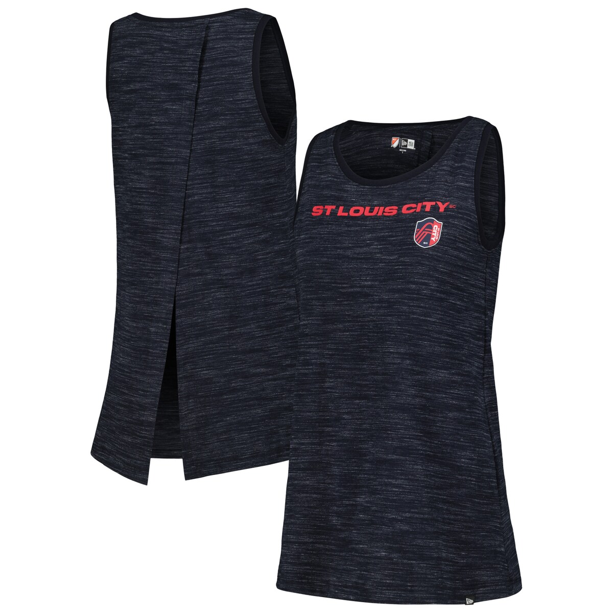 ニューエラ タンクトップ  メンズ MLS セントルイス・シティSC タンクトップ 5th & Ocean by New Era レディース ネイビー (NWE S24 Women's Athletic Cross Back Tank)