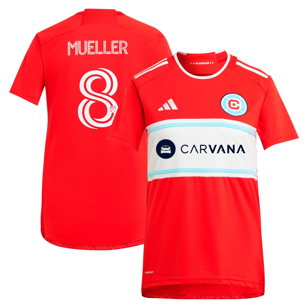 MLS シカゴ・ファイア ミュラー レプリカ ユニフォーム Adidas（アディダス） レディース レッド (ADI 2024/25 Women's Replica Jersey - Player)