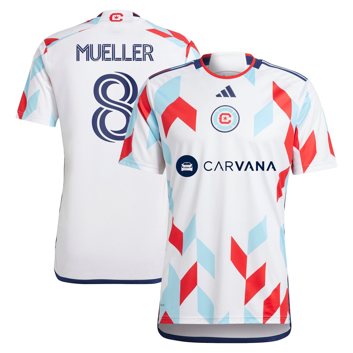 MLS シカゴ・ファイア ミュラー レプリカ ユニフォーム Adidas（アディダス） メンズ ホワイト (ADI 2024/25 Men's Replica Jersey - Player)