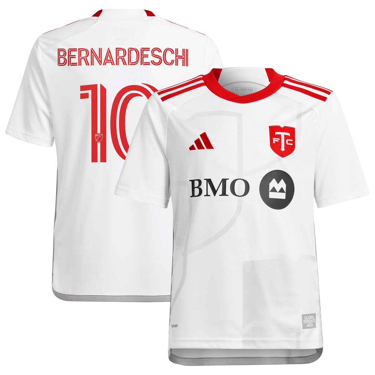 MLS トロントFC ベルナルデスキ レプリカ ユニフォーム Adidas（アディダス） ユース ホワイト (ADI 2024/25 Youth Replica Jersey - Player)