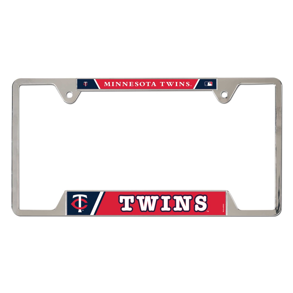 No matter where you drive, display your love for the Minnesota Twins with this Primary MVP license plate frame from WinCraft.Printed in the USAMade in the USAMeasures approx. 6" x 12"Officially licensedMaterial: 100% MetalBrand: WinCraftWipe clean with a damp clothTwo mounting holes (hardware not included)Printed graphics with acrylic overlayFits most standard-sized license plates