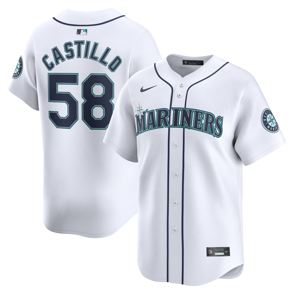 MLB マリナーズ ルイス カスティーヨ リミテッド ユニフォーム Nike ナイキ メンズ ホワイト (2024 Nike Men 039 s Limited Player Jerseys - FTF NTP Master Style)