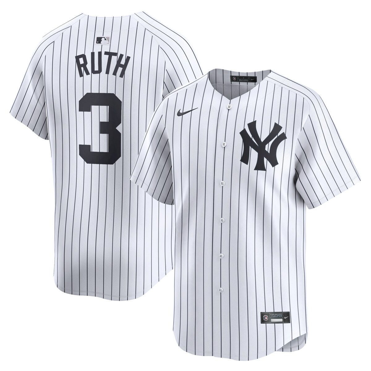 MLB ヤンキース ベーブ・ルース リミテッド ユニフォーム Nike ナイキ メンズ ホワイト (2024 Nike Men's Limited Player Jerseys - FTF NTP Master Style)