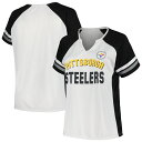 Elevate your Pittsburgh Steelers wardrobe with this Color Block T-shirt from Fanatics Branded. It features a stylish notch neck cut and raglan sleeves that improve your mobility. This tee is finished off with bold team graphics that perfectly highlight your unwavering Pittsburgh Steelers fandom.Officially licensedMachine wash, tumble dry lowImportedRaglan sleevesNotch neckMaterial: 100% PolyesterHeat-sealed graphicsBrand: Fanatics BrandedRounded hemShort sleeve