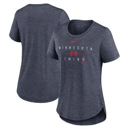 MLB ツインズ Tシャツ Nike ナイキ レディース ヘザーネイビー (Women's Nike Knockout Team Stack Triblend Tee)