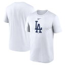 【公式グッズ】MLB ドジャース Tシャツ Nike ナイキ メンズ ホワイト (Fuse Mesh Large Logo Legend Tee SP24)(4)