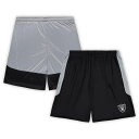 【公式グッズ】NFL レイダース カジュアル ショーツ (大きいサイズ) Fanatics/ファナティクス メンズ ブラック (NFL 24 POLY SHORTS)(4)