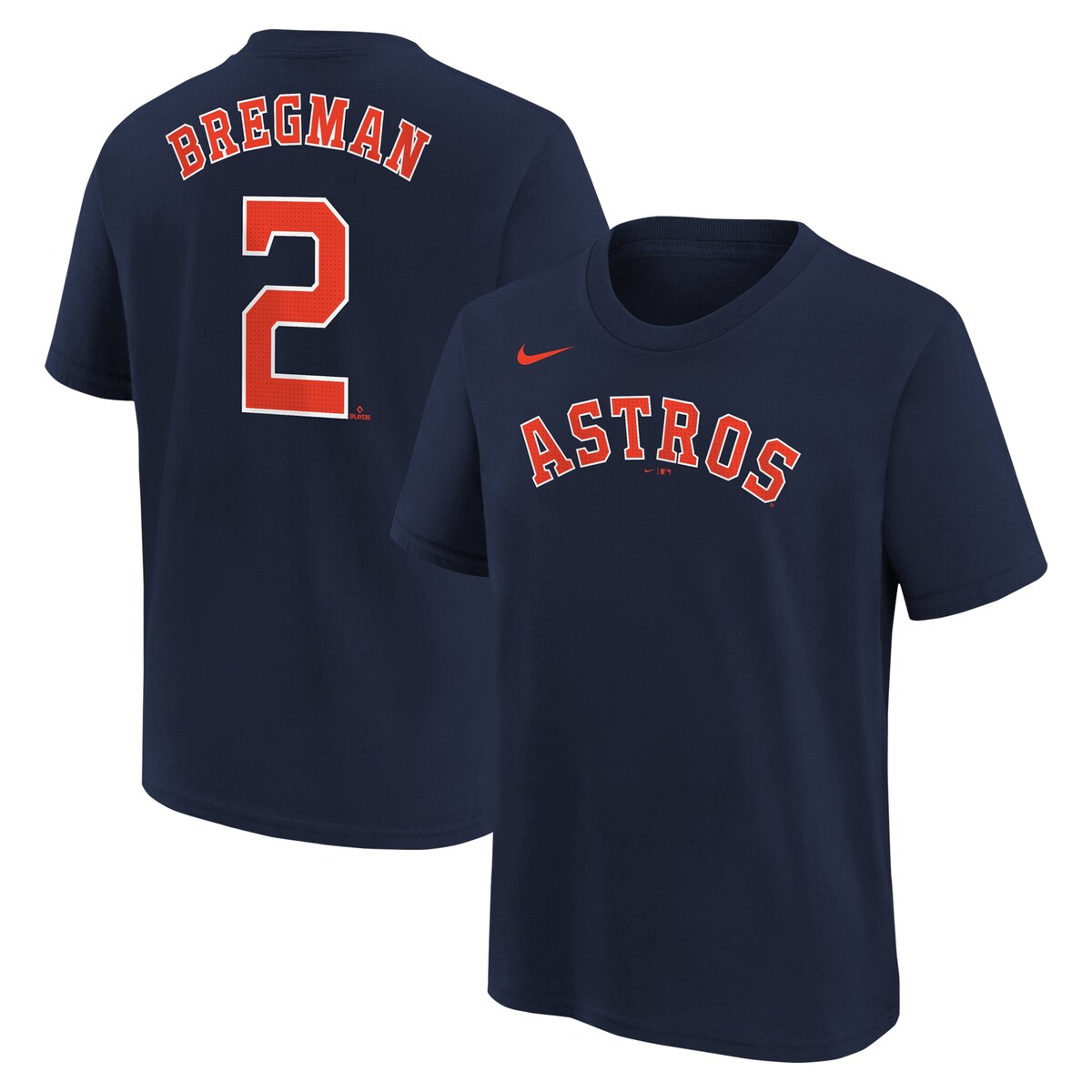 MLB アストロズ アレックス・ブレグマン ネーム&ナンバー Tシャツ Nike ナイキ キッズ ネイビー (24 Nike Youth Home NN Tee)